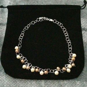 Gems Freshwater Pearl Silver Necklace